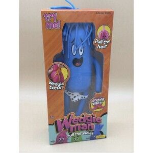 Viral TikTok Wedgie Man Squishy Stress Reliever Fidget Toy - NIB - Blue Fastship